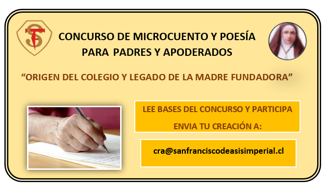 You are currently viewing CONCURSO DE MICROCUENTOS Y POEMAS PARA PADRES Y APODERADOS