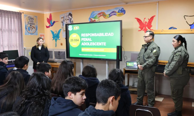You are currently viewing RESPONSABILIDAD PENAL ADOLESCENTE PARA ESTUDIANTES DE 7° Y 8°AÑOS, DADA POR CARABINEROS DE CHILE